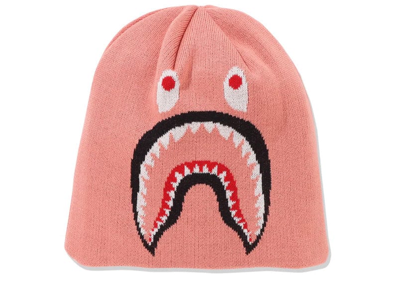 A Bathing Ape 2nd Shark Knit Beanie Pink