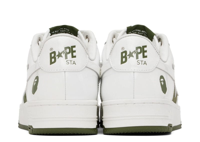 A Bathing Ape Bape Sta Low #6 White Olive Drab