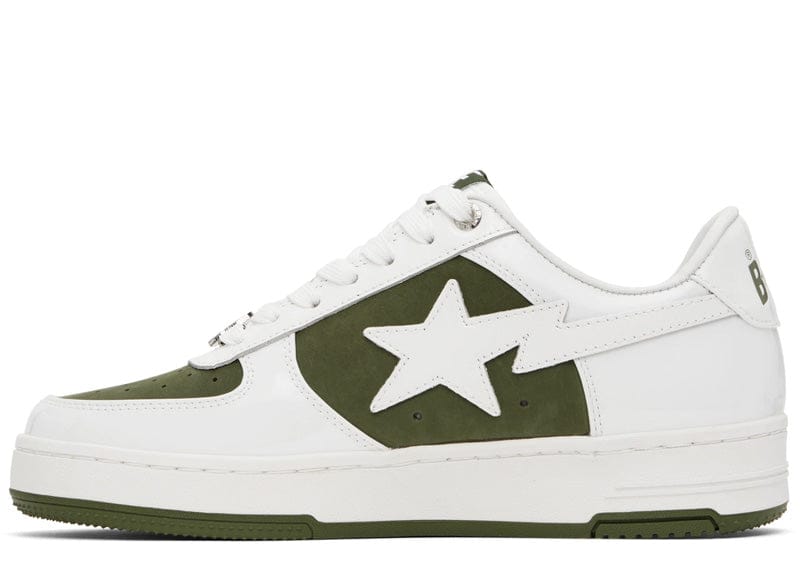 A Bathing Ape Bape Sta Low #6 White Olive Drab
