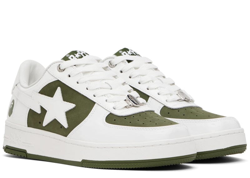 A Bathing Ape Bape Sta Low #6 White Olive Drab