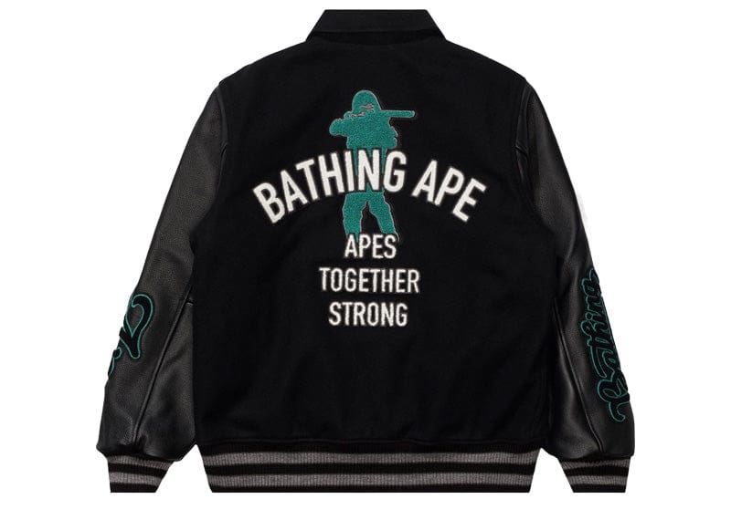 A Bathing Ape BAPE Varsity Jacket Black