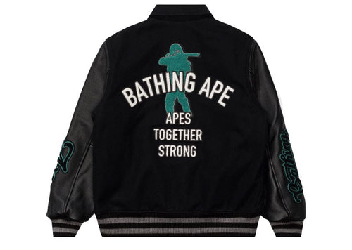 A Bathing Ape BAPE Varsity Jacket Black