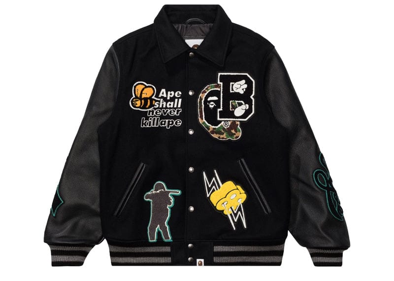 A Bathing Ape BAPE Varsity Jacket Black