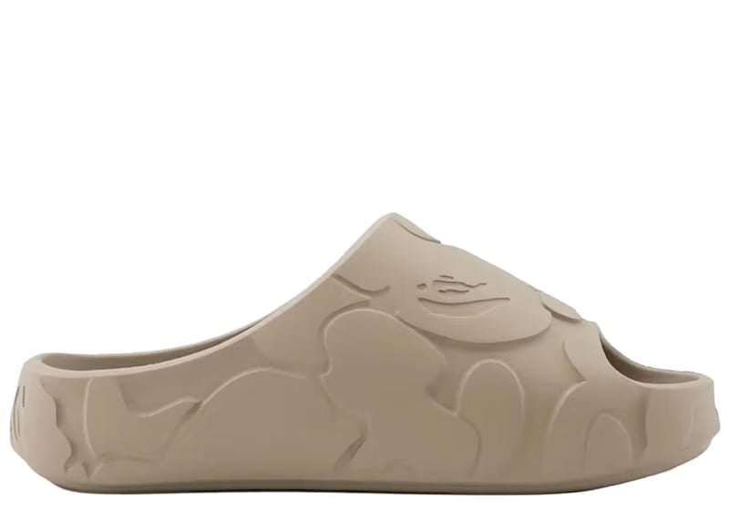 A Bathing Ape Slide #1 Beige Solid Camo