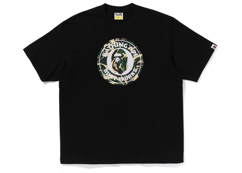 BAPE Camo Logo Print S/S Tee Black