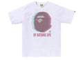 BAPE Glitch Art By Bathing Tee White