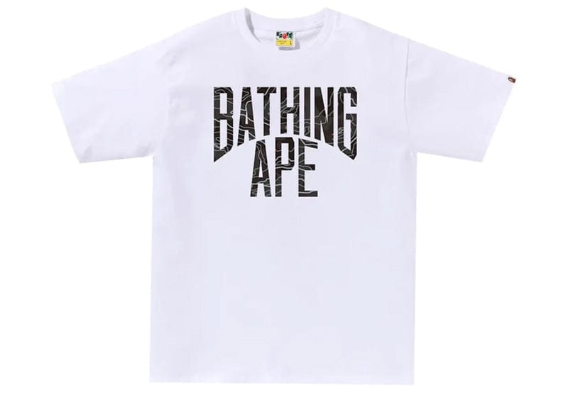 BAPE Layered Line Camo NYC Logo Tee Men's White/Black