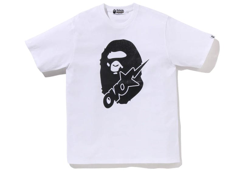 OVO x BAPE-STA Crocodile Print Tee White