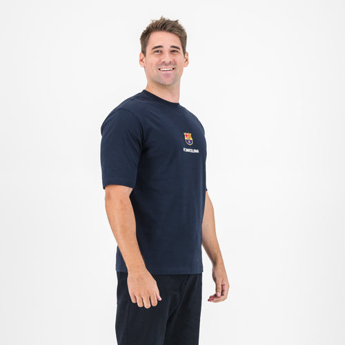 Barcelona FC Shield Boxy Tee-Navy