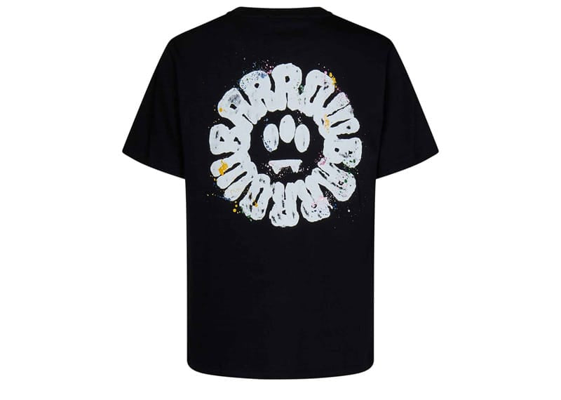 Barrow Contrast Print Tee Black