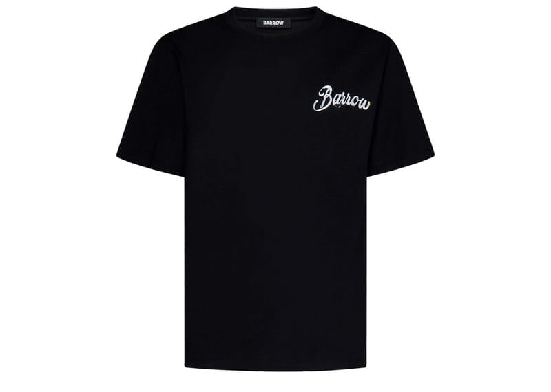 Barrow Contrast Print Tee Black