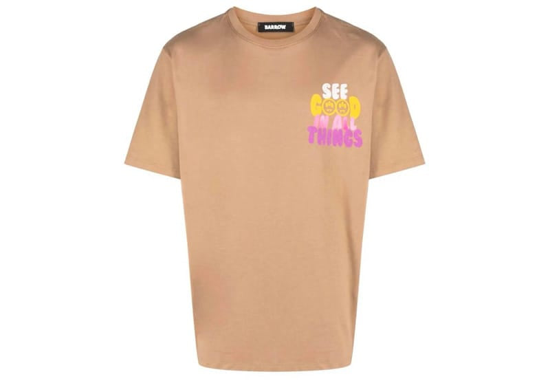 Barrow See Good In All Things Printed Tee Brown