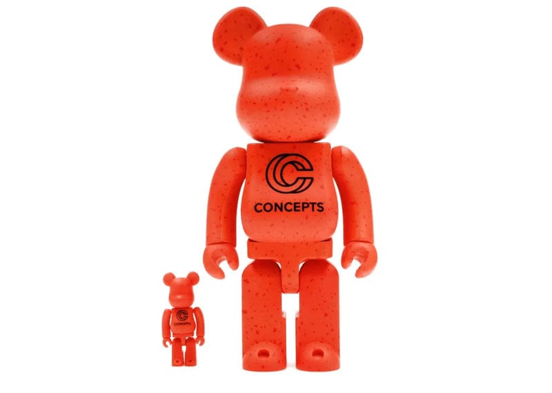 Bearbrick x Concepts Orange Lobster 100% & 400% Set