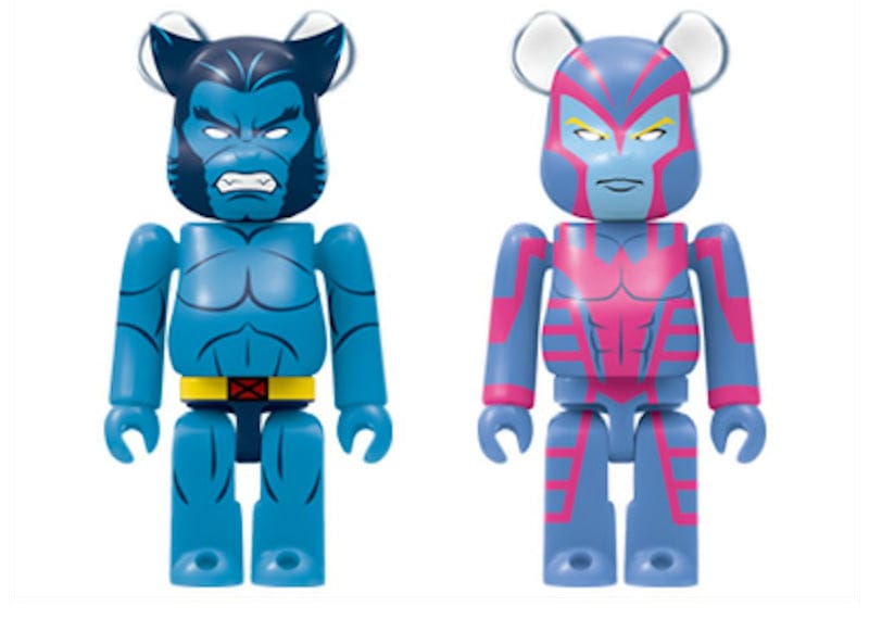 Bearbrick x Marvel X-Men Happy Lottery Beast & Archangel 2 Pack 100%