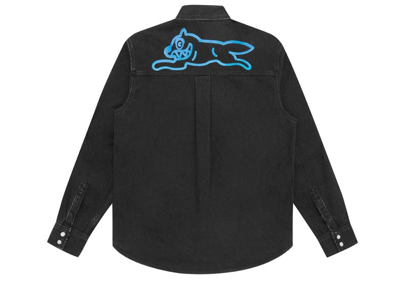 Ice Cream Billionaire Boys Club Running Dog Denim Shirt Black
