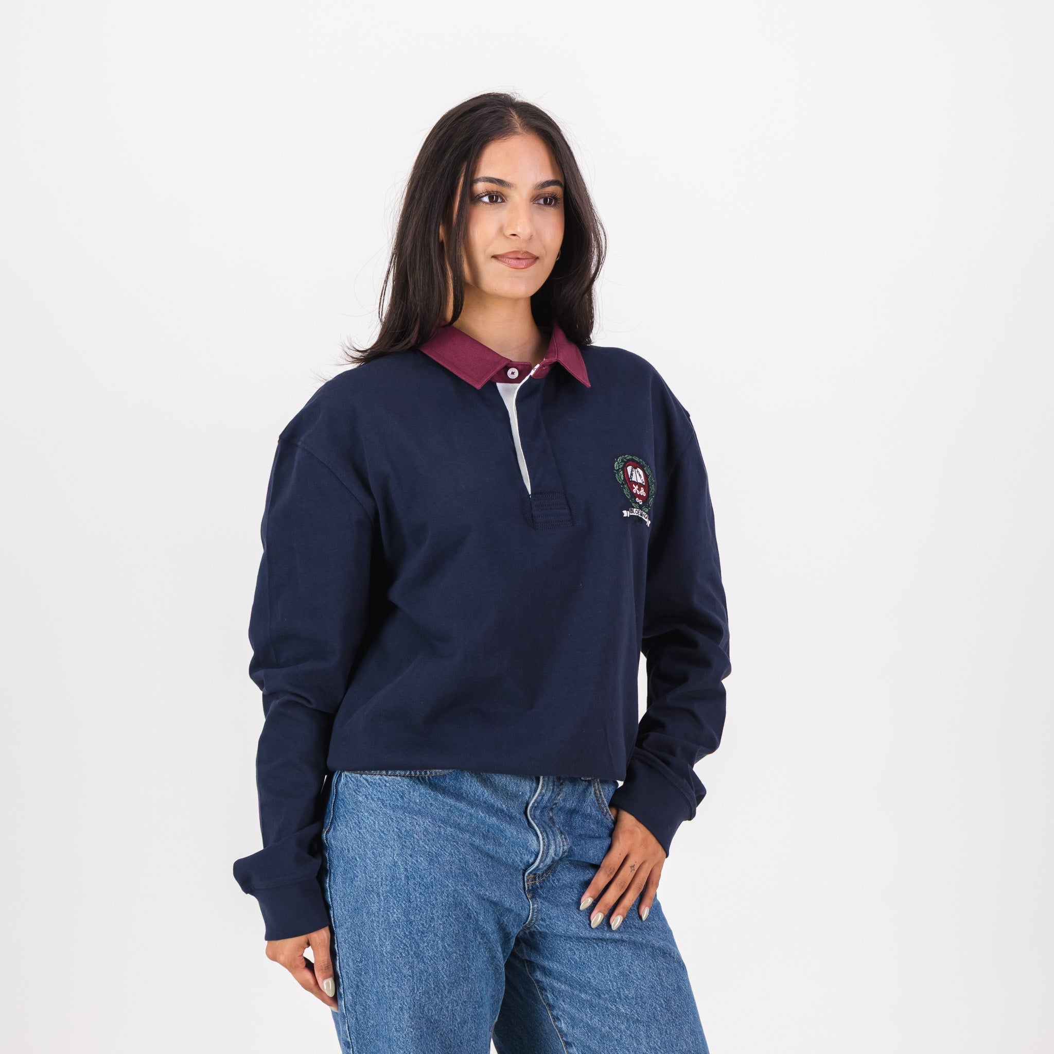 Bloemhof Girls High School LS Rugby Jersey-Navy