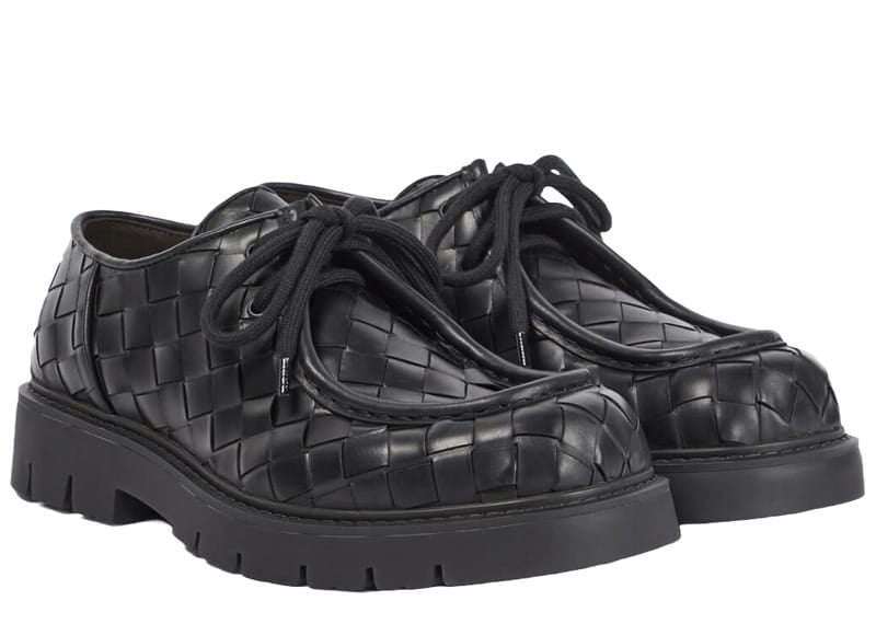 Bottega Veneta Haddock Intrecciato Derby Black