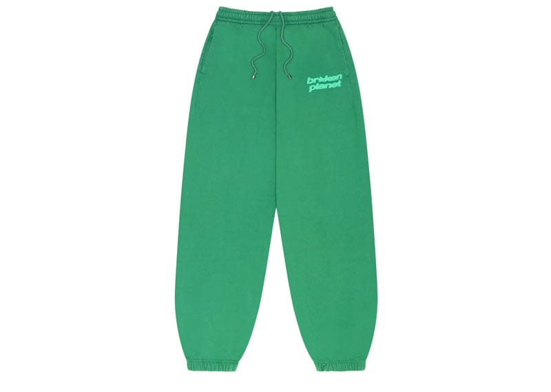 Broken Planet Basics Cuffed Sweatpants Washed Pine Green
