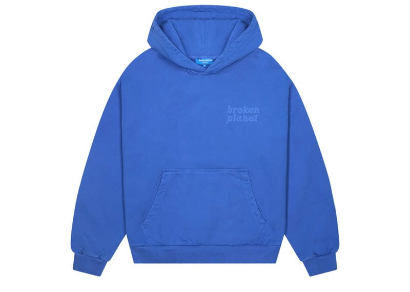 Broken Planet Basics Hoodie Washed Cobalt Blue