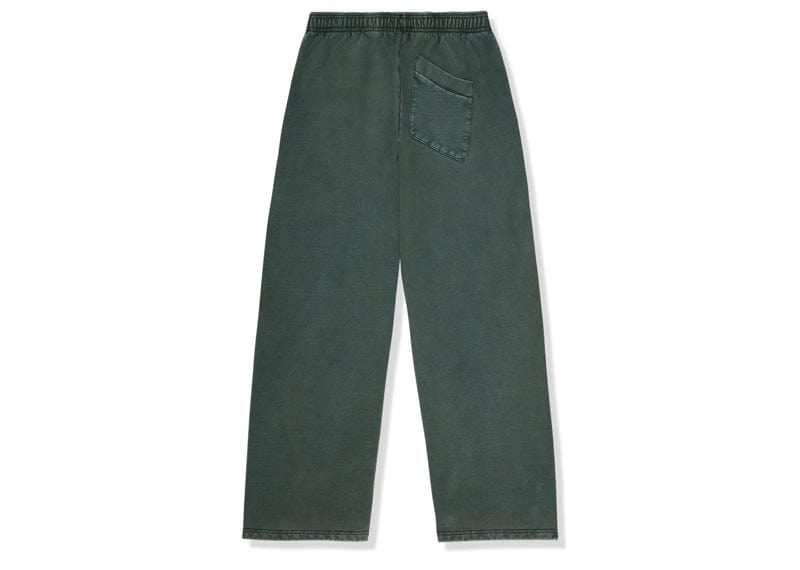 Broken Planet Basics Wide Leg Sweatpants Washed Emerald Green