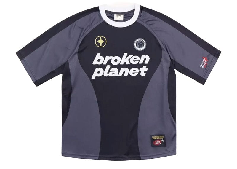 Broken Planet Football Jersey Black/Grey