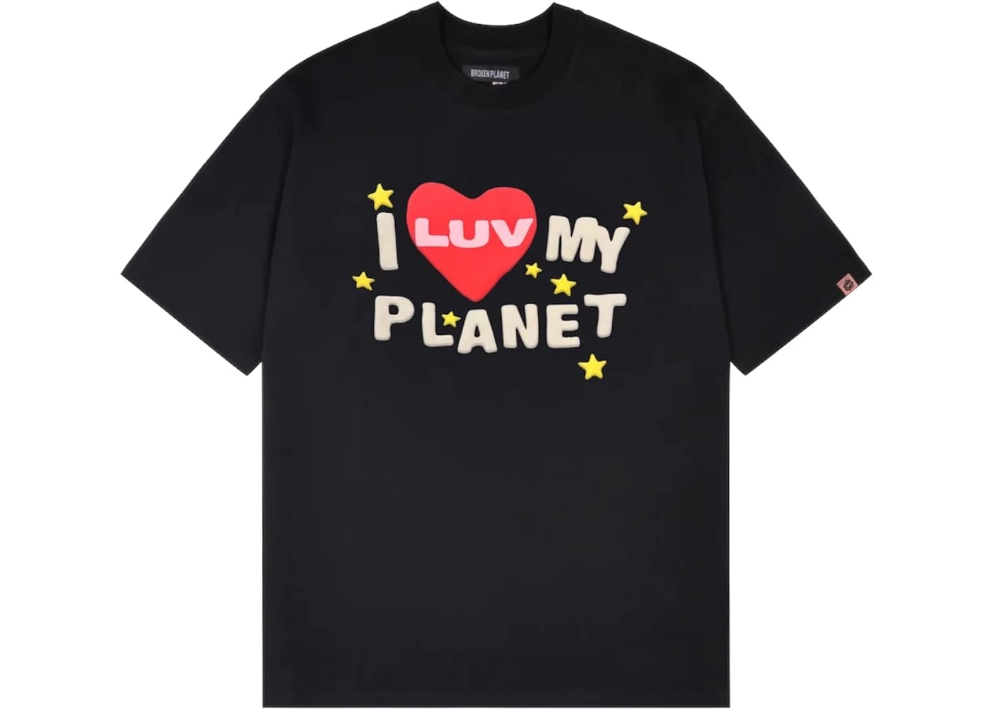 Broken Planet Luv My Planet T-shirt Midnight Black