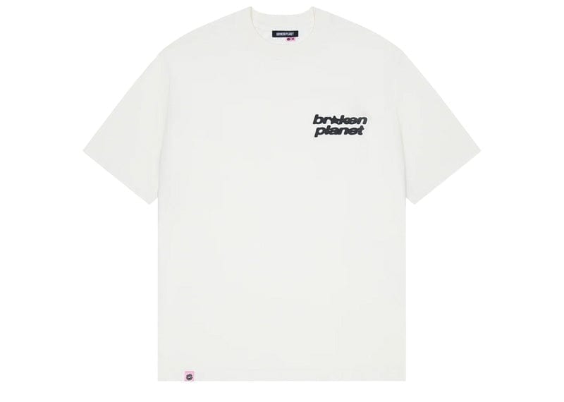 Broken Planet Market Basics Tee Washed Vanilla White/Black
