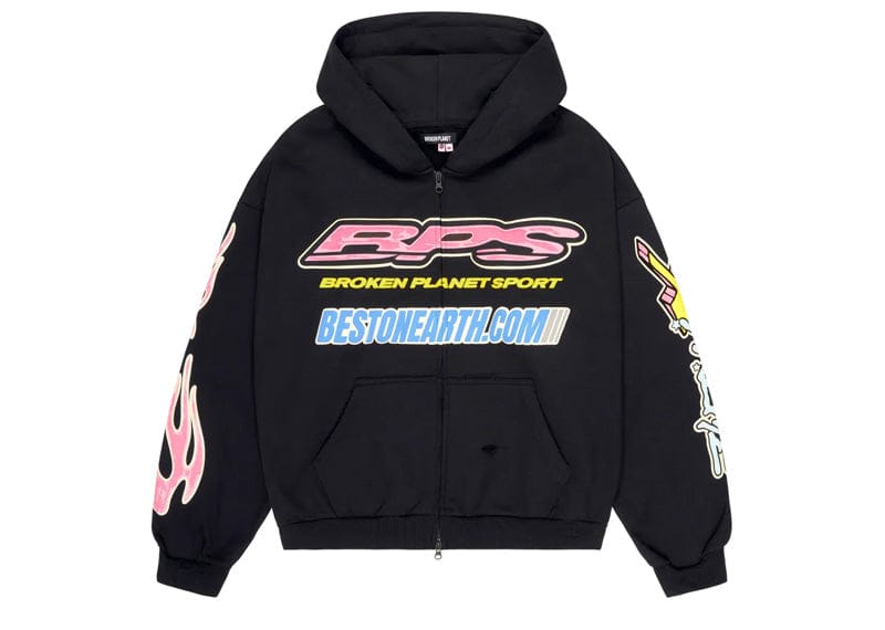 Broken Planet Market Fast Boyz Hoodie Midnight Black