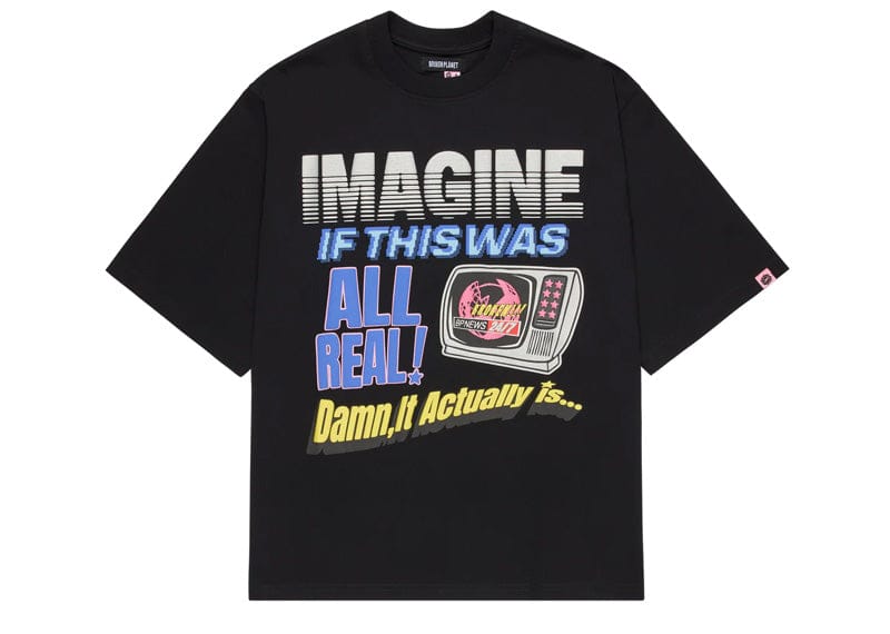 Broken Planet Market News Tee Midnight Black