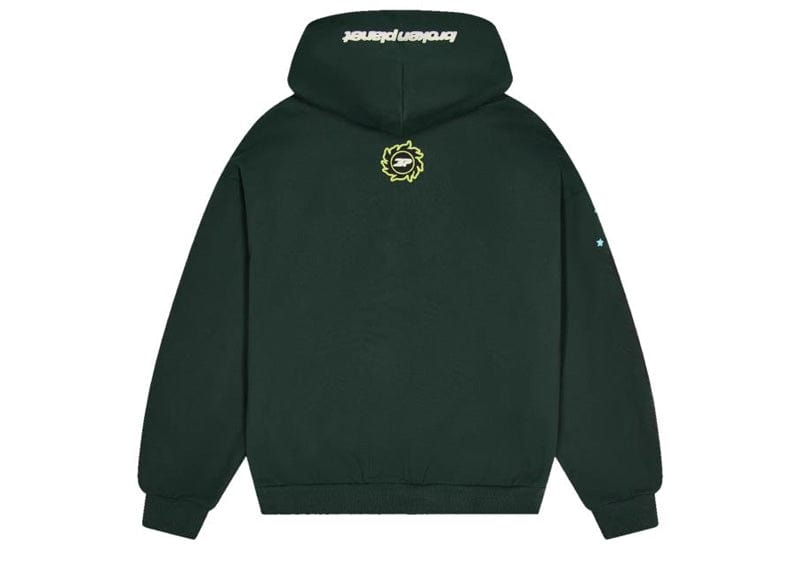 Broken Planet Market Not From Here Hoodie Dark Green