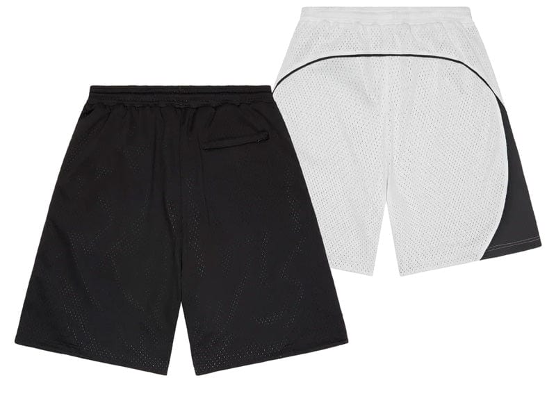 Broken Planet Reversible Mesh Shorts Black White