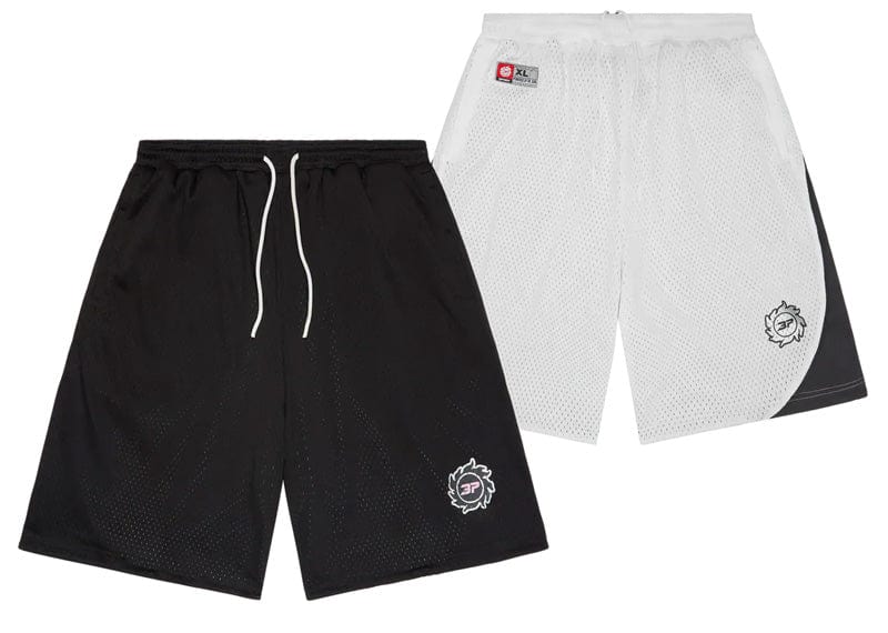 Broken Planet Reversible Mesh Shorts Black White