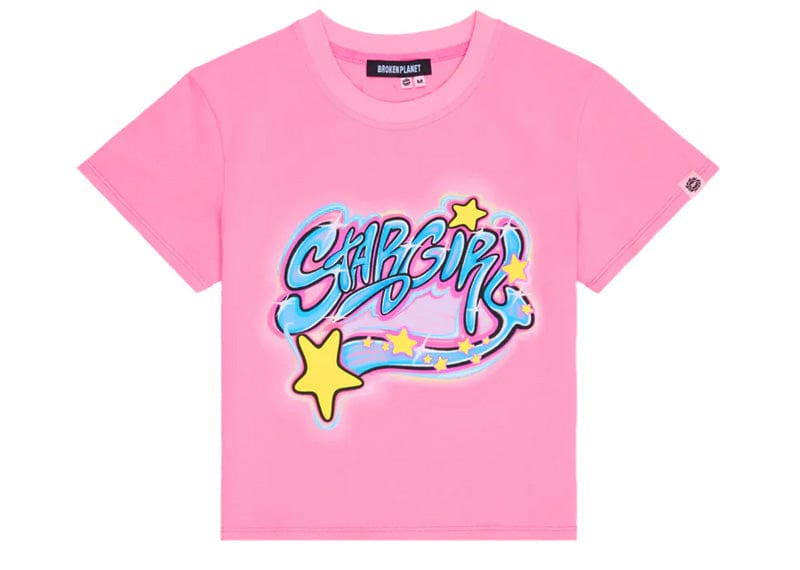 Broken Planet StarGirl Grafitti Cropped Tee Candy Pink (Women's)