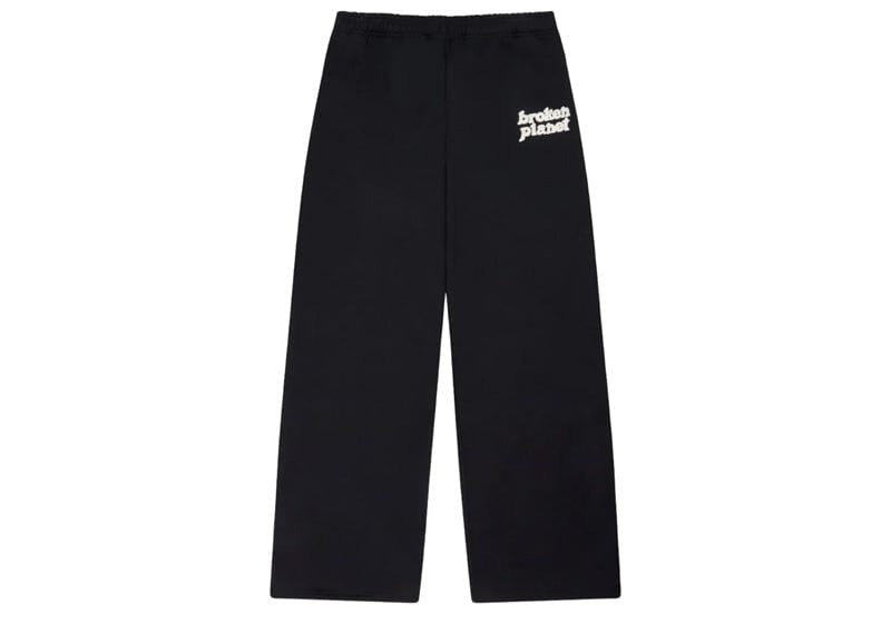 Broken Planet Straight Leg Sweatpants Midnight Black White