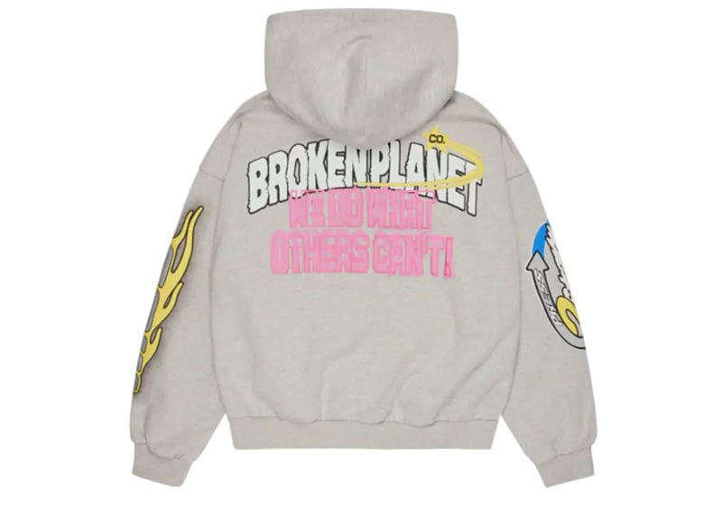 Broken Planet The Planet Is Your Zip Up Hoodie Ash Heather Grey
