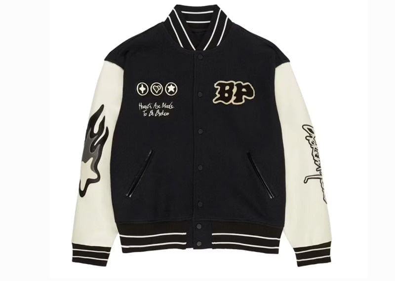 Broken Planet Varsity Jacket Black/White