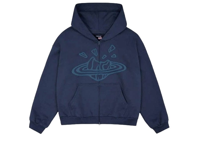 Broken Planet Zip-Up Hoodie Deep Navy