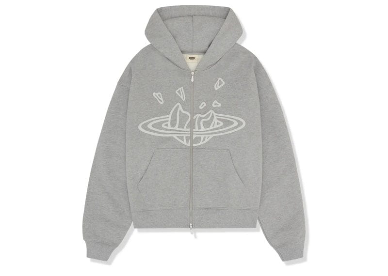 Broken Planet Zip Up Hoodie Gunmetal Grey