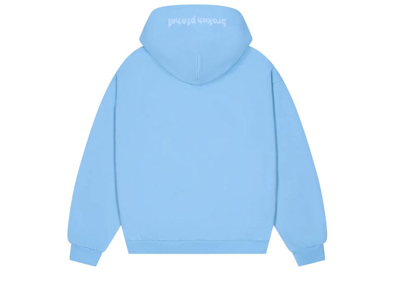 Broken Planet Zip up Hoodie Sky Blue