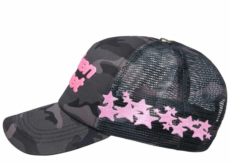 Broken Planet Market Trucker Cap Black Star Camo