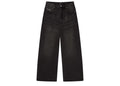 Broken Planet Market Wide Leg Denim Jeans Washed Midnight Black