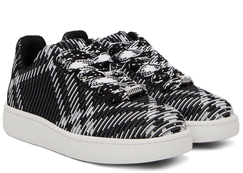 Burberry Check Knit Box Sneaker Black White