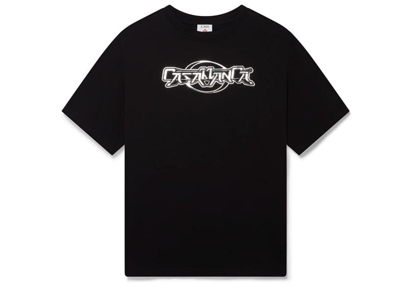 Casablanca Casa Chrome Oversized Short Sleeve Tee Black