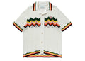 Casablanca Chevron Lace Shirt White Shortsleeves