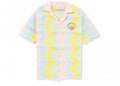 Casablanca Crochet Knit Shirt Casa Wave Shell Multicolor