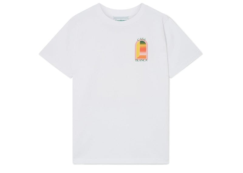 Casablanca Gradient Arch Logo T-Shirt White