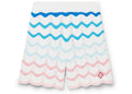 Casablanca Gradient Wave Crochet Shorts Multicolor