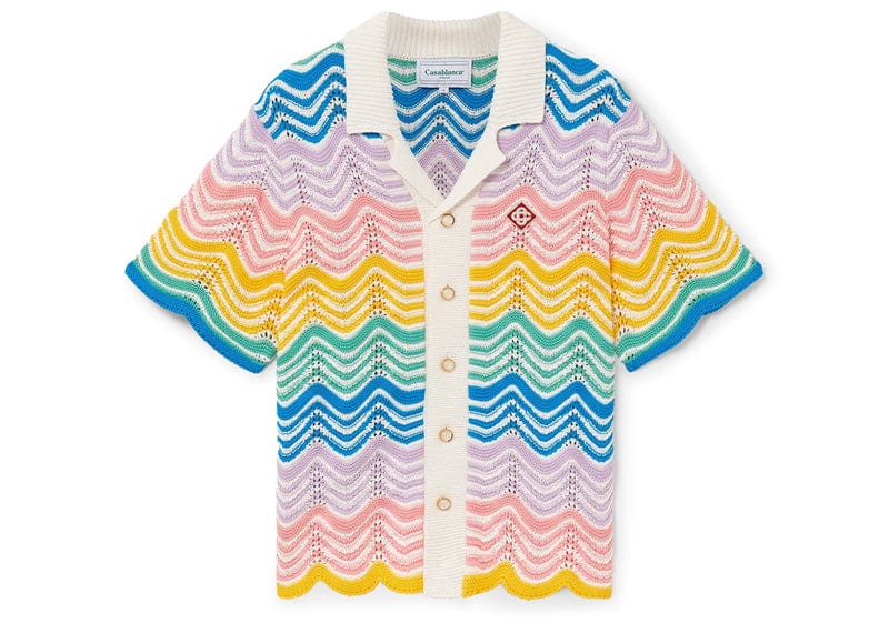 Casablanca Gradient Wave Knit Multicolor Shirt