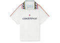 Casablanca Jacquard Monogram Women's Short Sleeve Football Shirt Bright White
