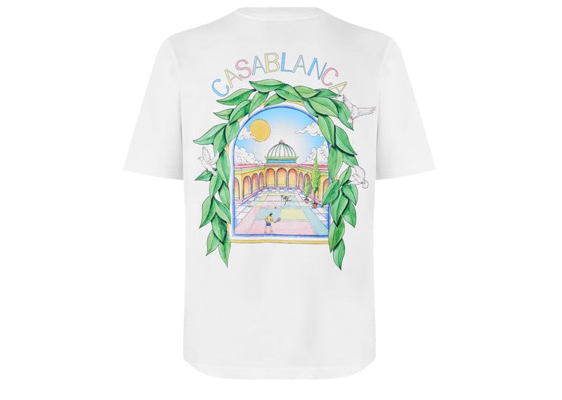 Casablanca L'Arche De Tennis Short Sleeve Tee White